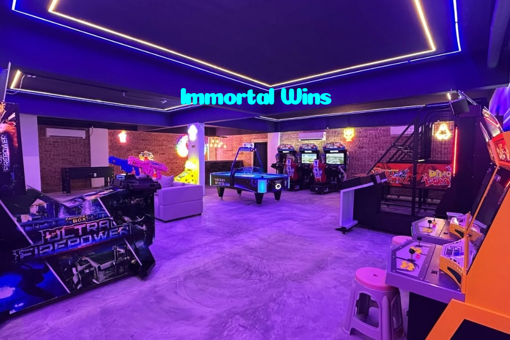 Immortal Wins casino presented on mobile device in Pakistan with slots and live games